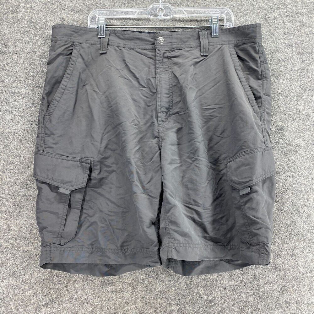 Alpine Design Cargo Shorts Men 40 Gray Mid Rise Pockets Lined Flat Front Solid